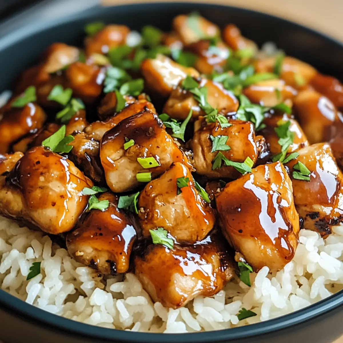 Honig BBQ Hähnchen Reis