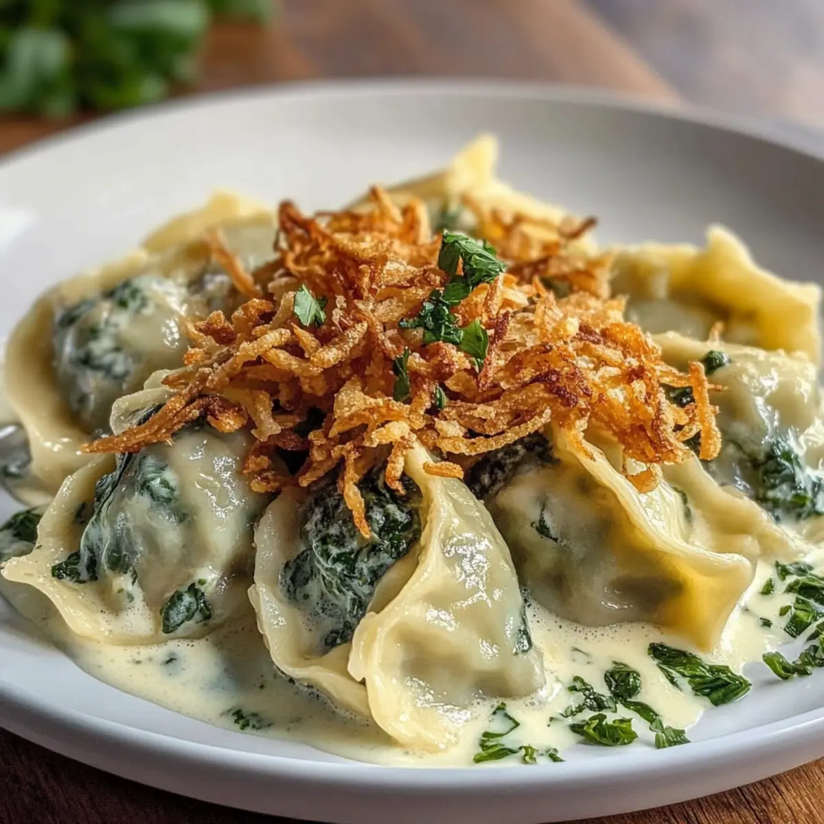 Cremige Spinat-Ravioli