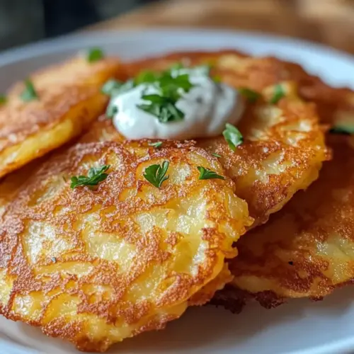 Knusprige deutsche Kartoffelpfannkuchen