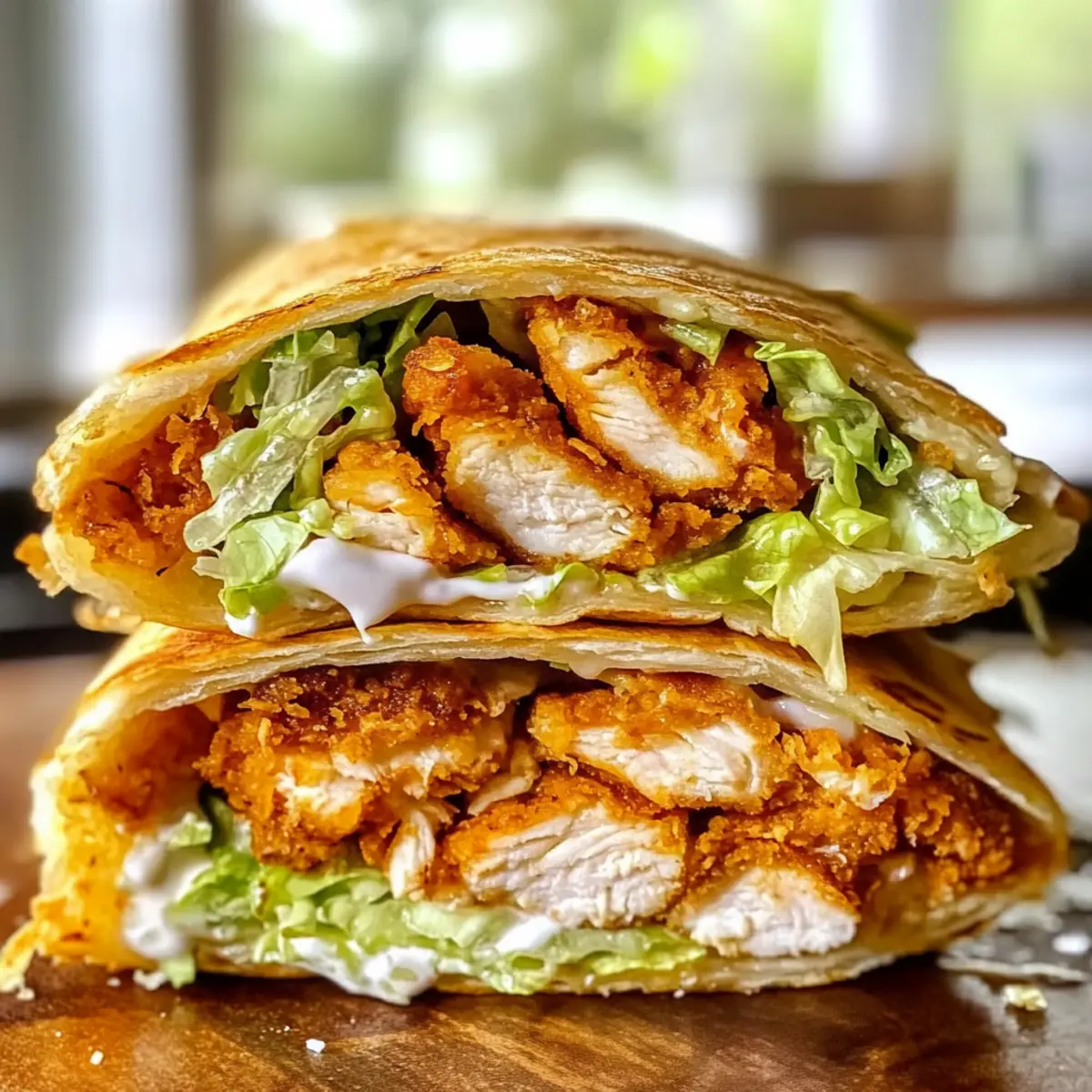 Gesunde Hähnchen Crunch Wrap