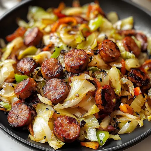 Wurst und Kohl Pfannengericht