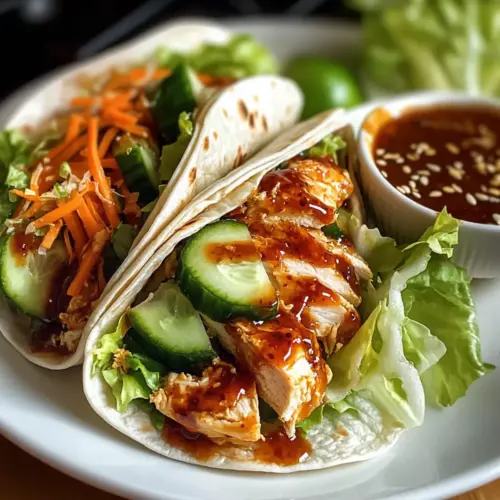 Süße Chili-Hühnchen-Wraps