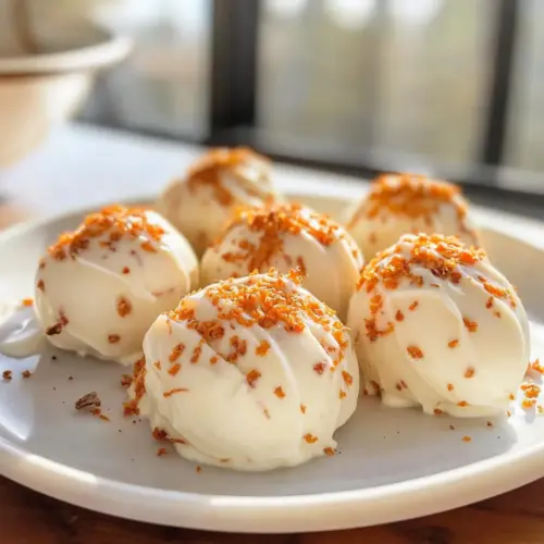 4 Zutaten No-Bake Karotten-Käsekugel