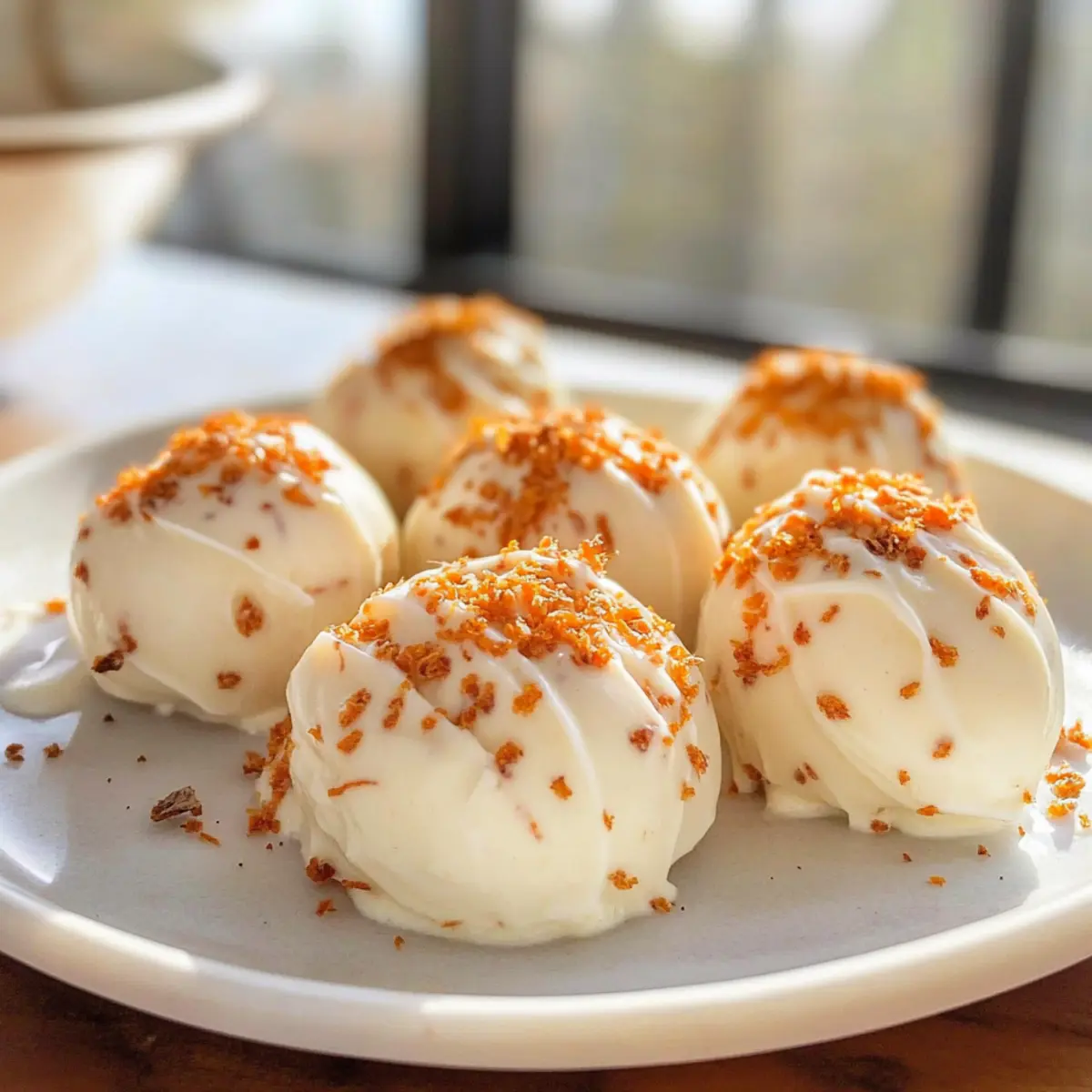 4 Zutaten No-Bake Karotten-Käsekugel