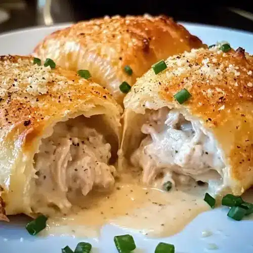 Hühnchenkissen in cremigem Parmesan