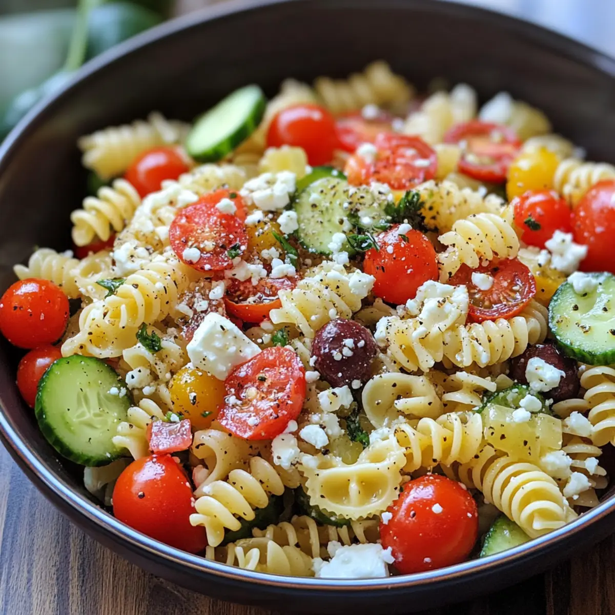 Griechischer Nudelsalat