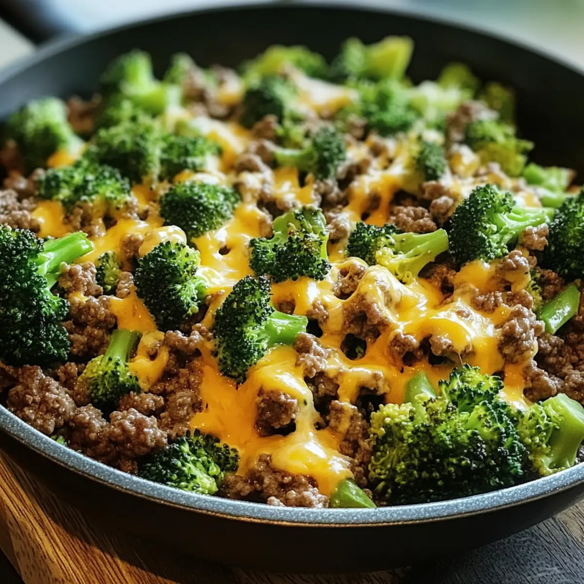 Keto Hamburger Brokkoli Pfanne