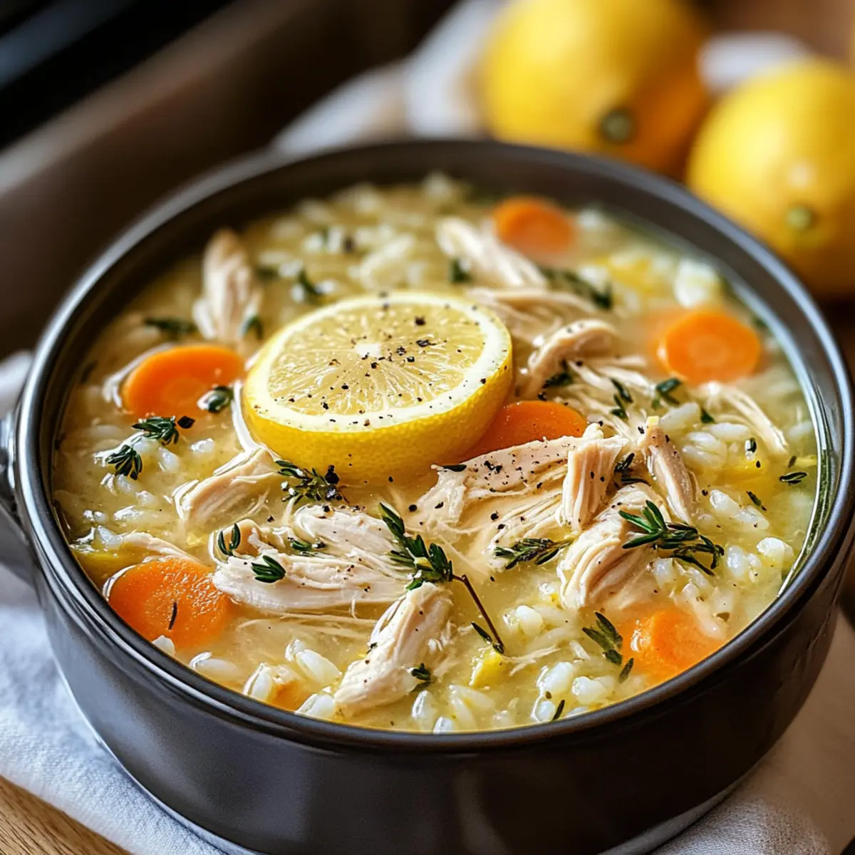 Zitronenhühnersuppe