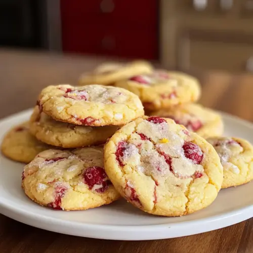 Zitronen Himbeer Kekse