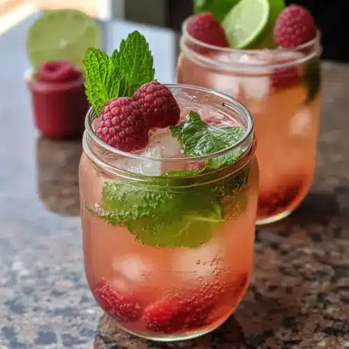 Himbeer-Mojito Rezept Zutaten: - 10 frische Minzblätter - 1 Limette, in Stücke geschnitten - 2 Esslöffel Zucker - ½ Tasse Himbeeren - 1 Tasse weißer Rum - 1 Tasse Mineralwasser - Eiswürfel Anleitung: 1. Die Minzblätter und Limettenstücke in ein Glas geben. 2. Den Zucker hinzufügen und mit einem Stößel zerdrücken, um den Saft freizusetzen. 3. Die Himbeeren hinzufügen und leicht zerdrücken. 4. Den weißen Rum eingießen und gut umrühren. 5. Das Glas mit Eiswürfeln füllen und mit Mineralwasser auffüllen. 6. Mit Minzblättern und Himbeeren garnieren.