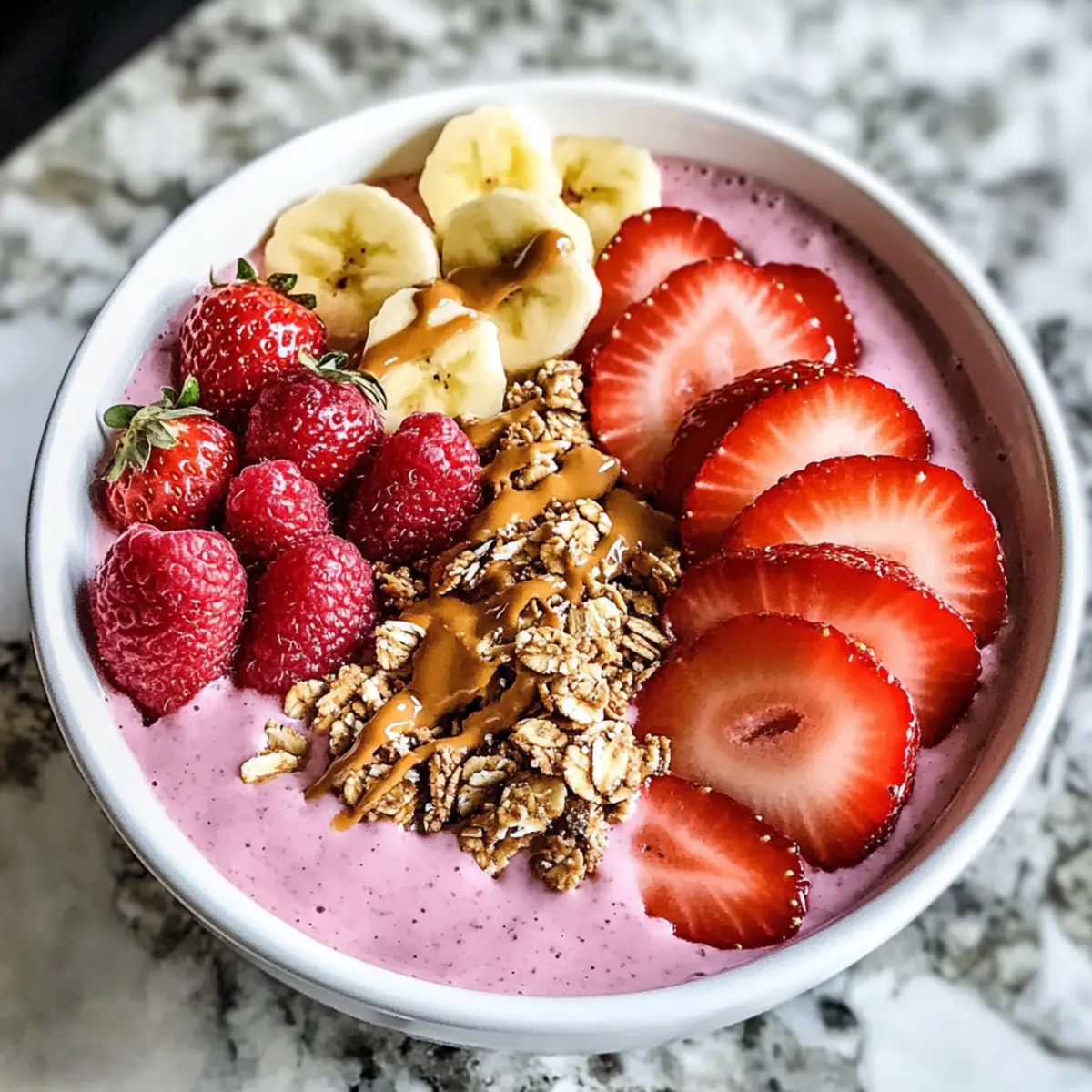Erdbeer-Smoothie-Schüssel