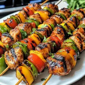 mexikanische BBQ-Hühnchenspieße