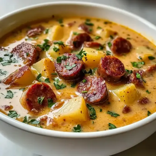 Cajun Kartoffelsuppe mit Andouille-Wurst