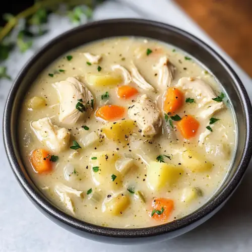 Hühnchen-Pot-Pie-Suppe