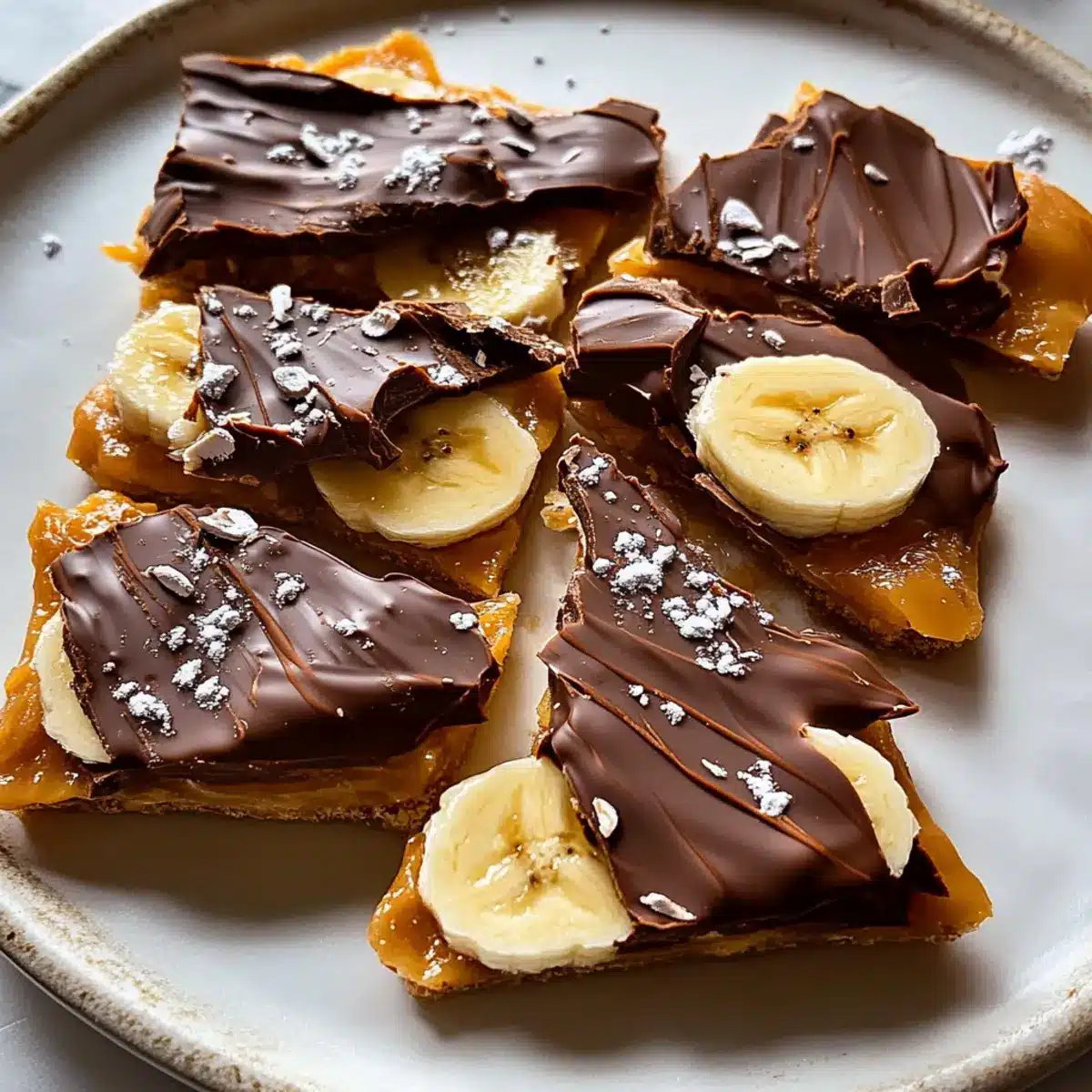Schokoladen-Erdnussbutter-Bananenrinde