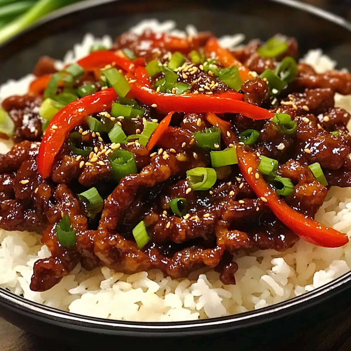 Knuspriges Chili-Rindfleisch-Reis