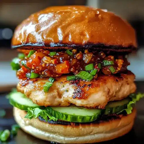 Gochujang-Hähnchenburger mit Kimchi-Bacon-Konfitüre Genuss