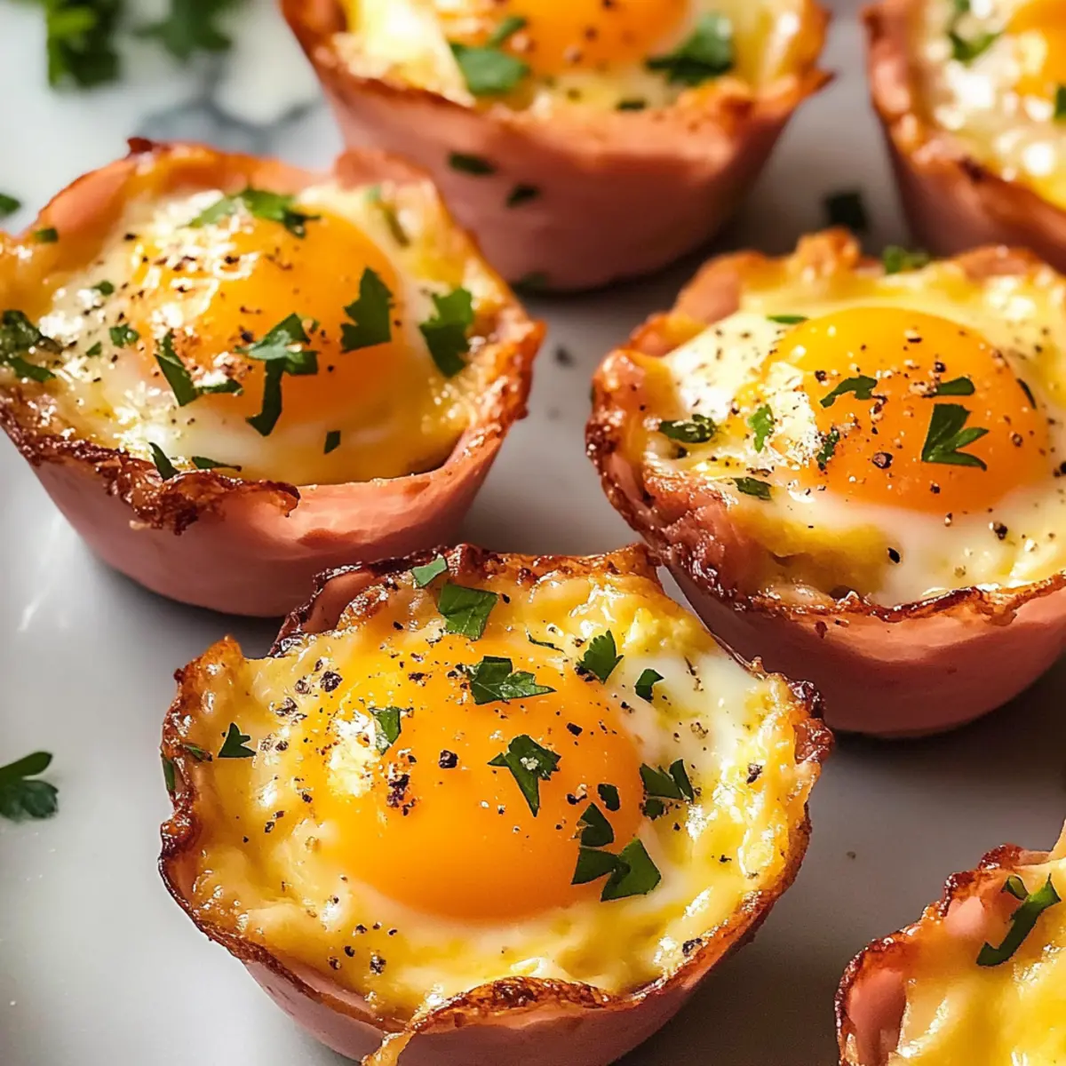 Schinken und Käse Eierbecher