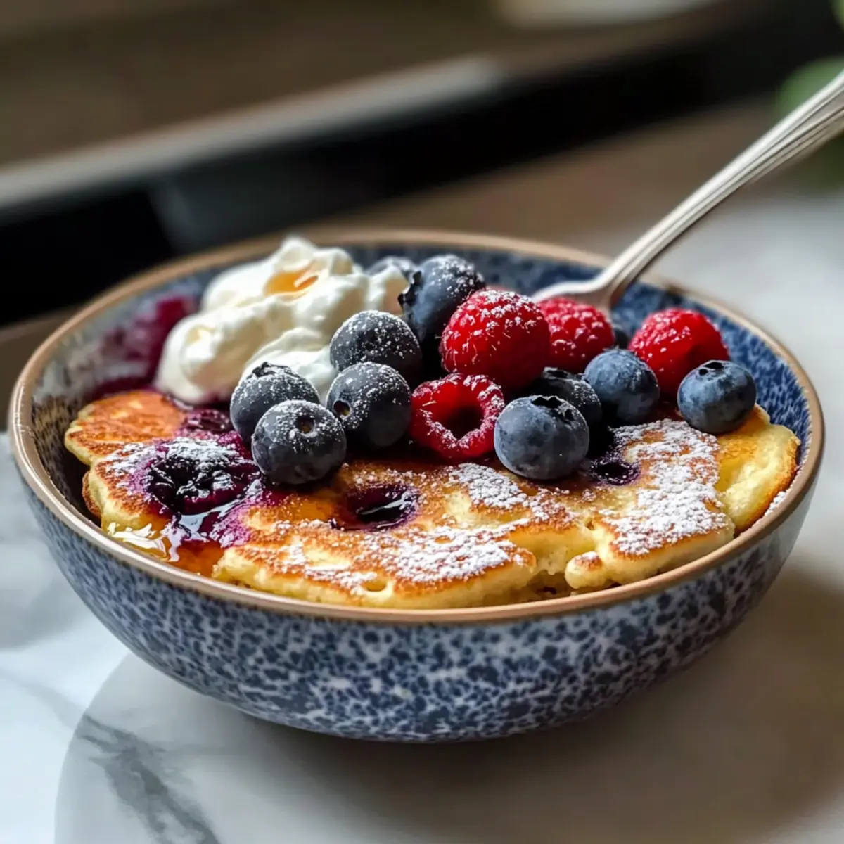 Hoher Eiweiß-Pfannkuchen-Schüssel