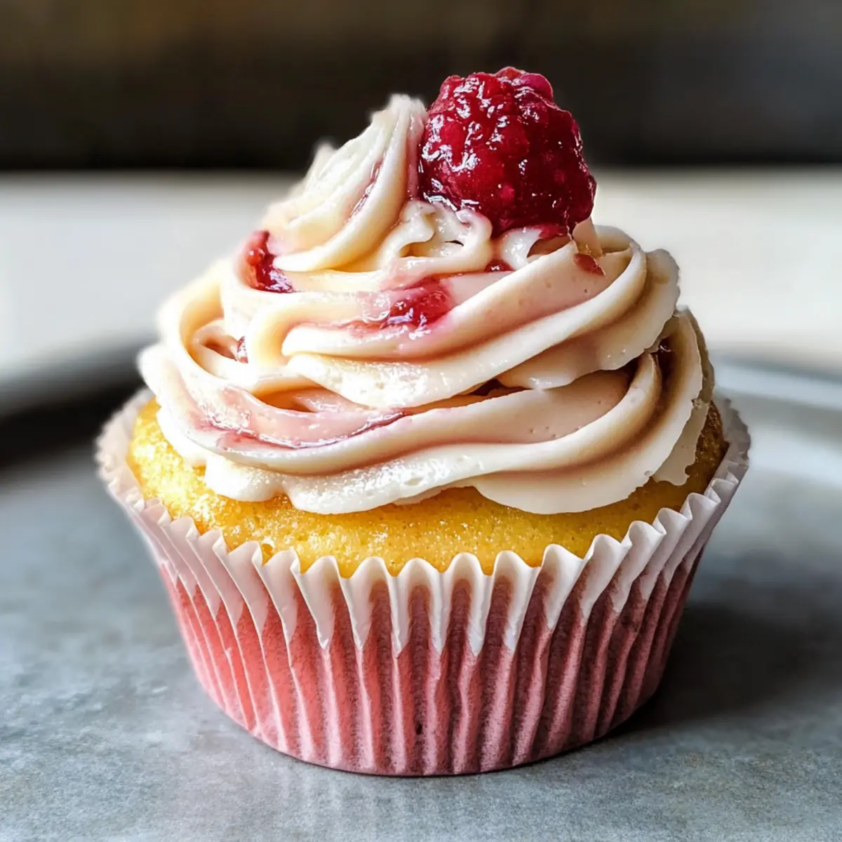 Zitronen- und Himbeermuffins