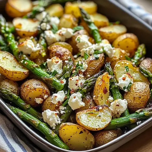 Ofenkartoffeln mit grünem Spargel