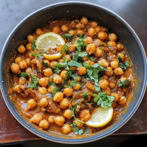 Ein-Pfannen-Harissa-Kichererbsen