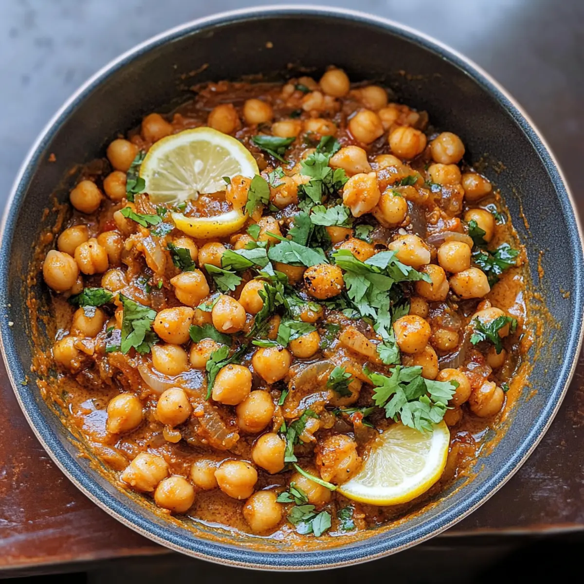Ein-Pfannen-Harissa-Kichererbsen