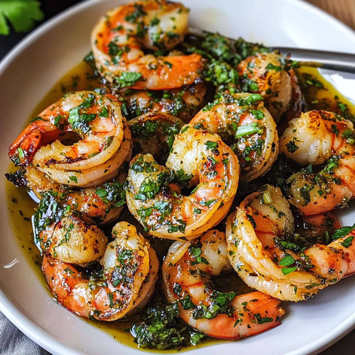 Pfannengebratene Chimichurri-Garnelen