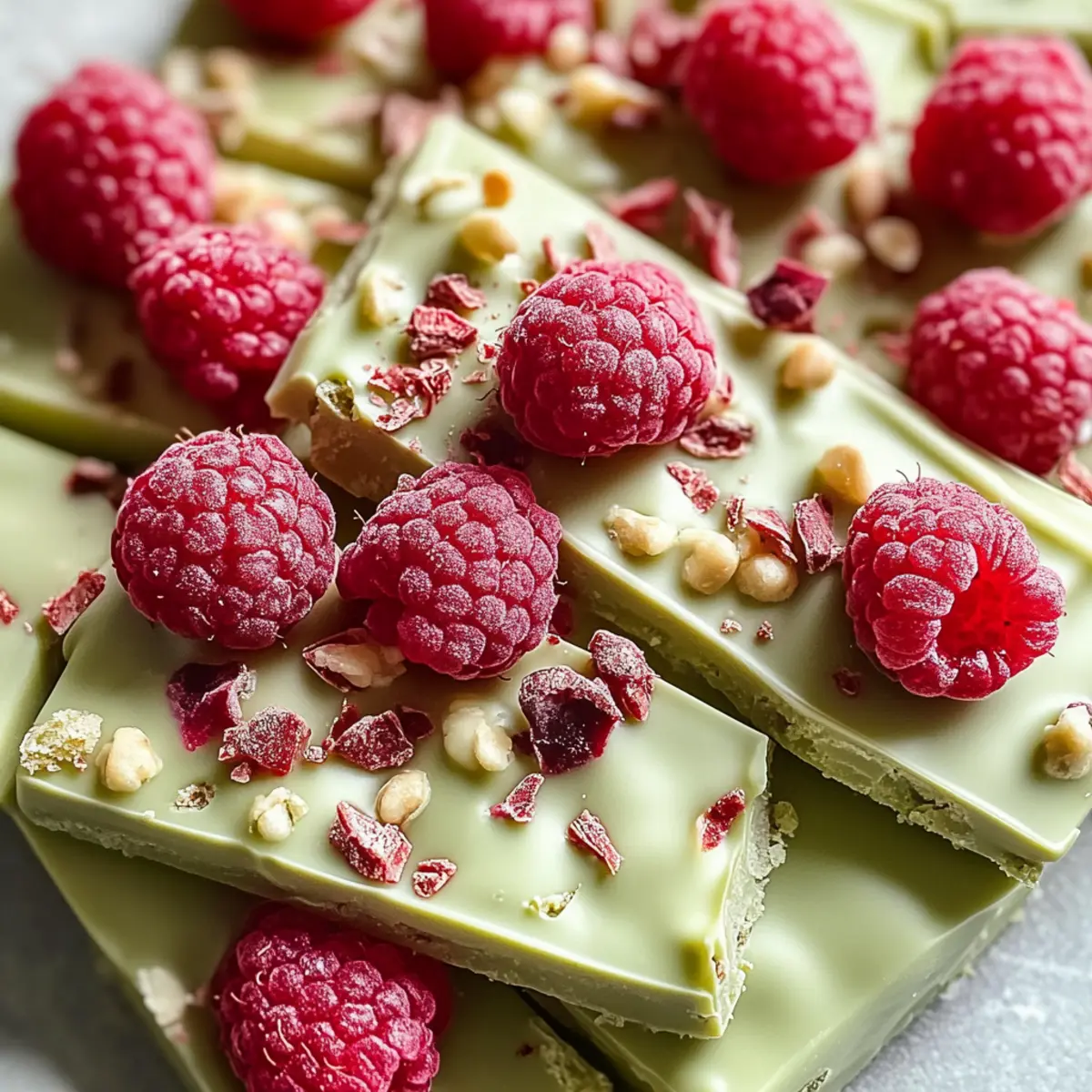 Himbeer-Matcha-Bark