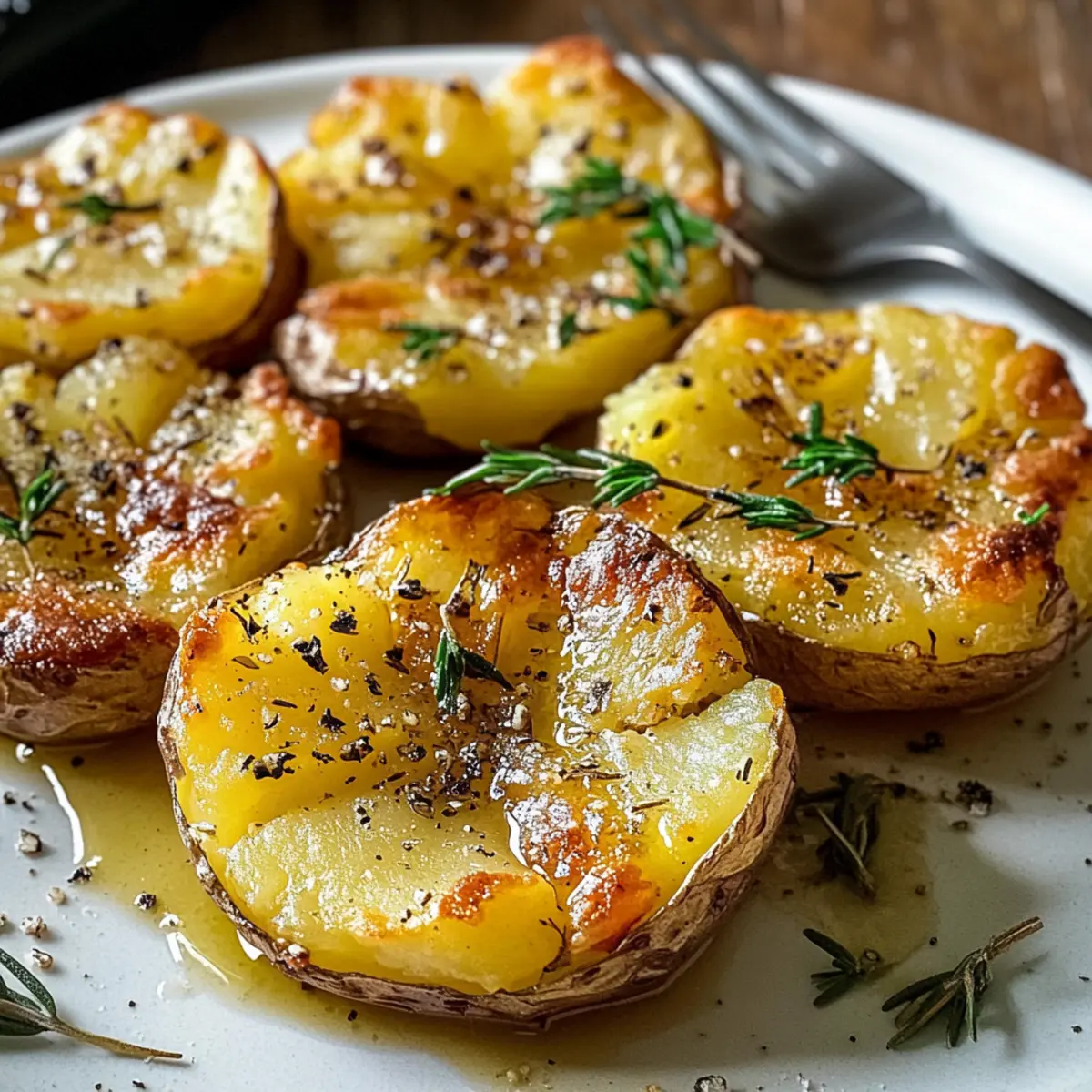 Zerdrückte Kartoffeln