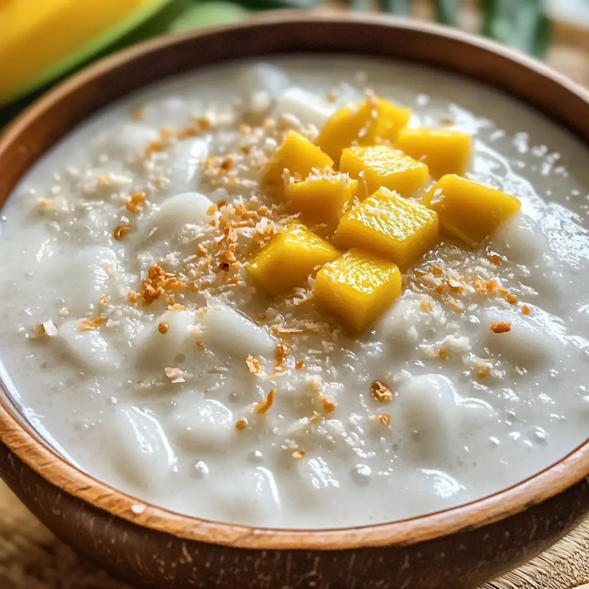 Thailändischer Kokosnuss-Sago-Pudding