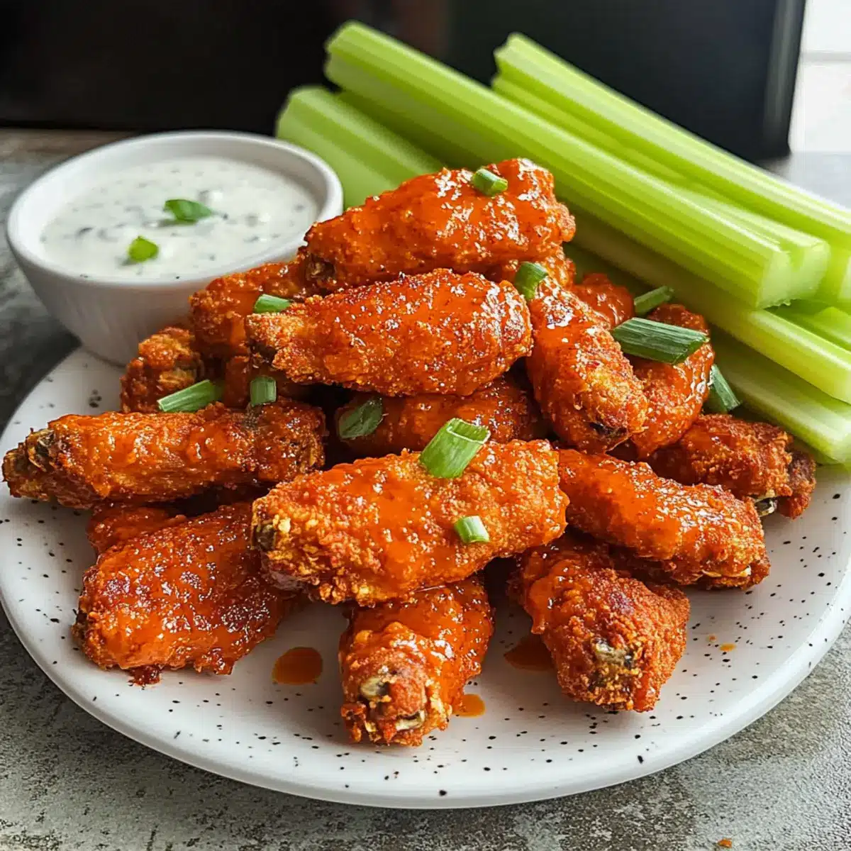 Veganer Buffalo-Tofu-Flügel
