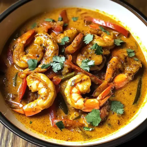 Cremiges Kokosnuss Garnelen Curry