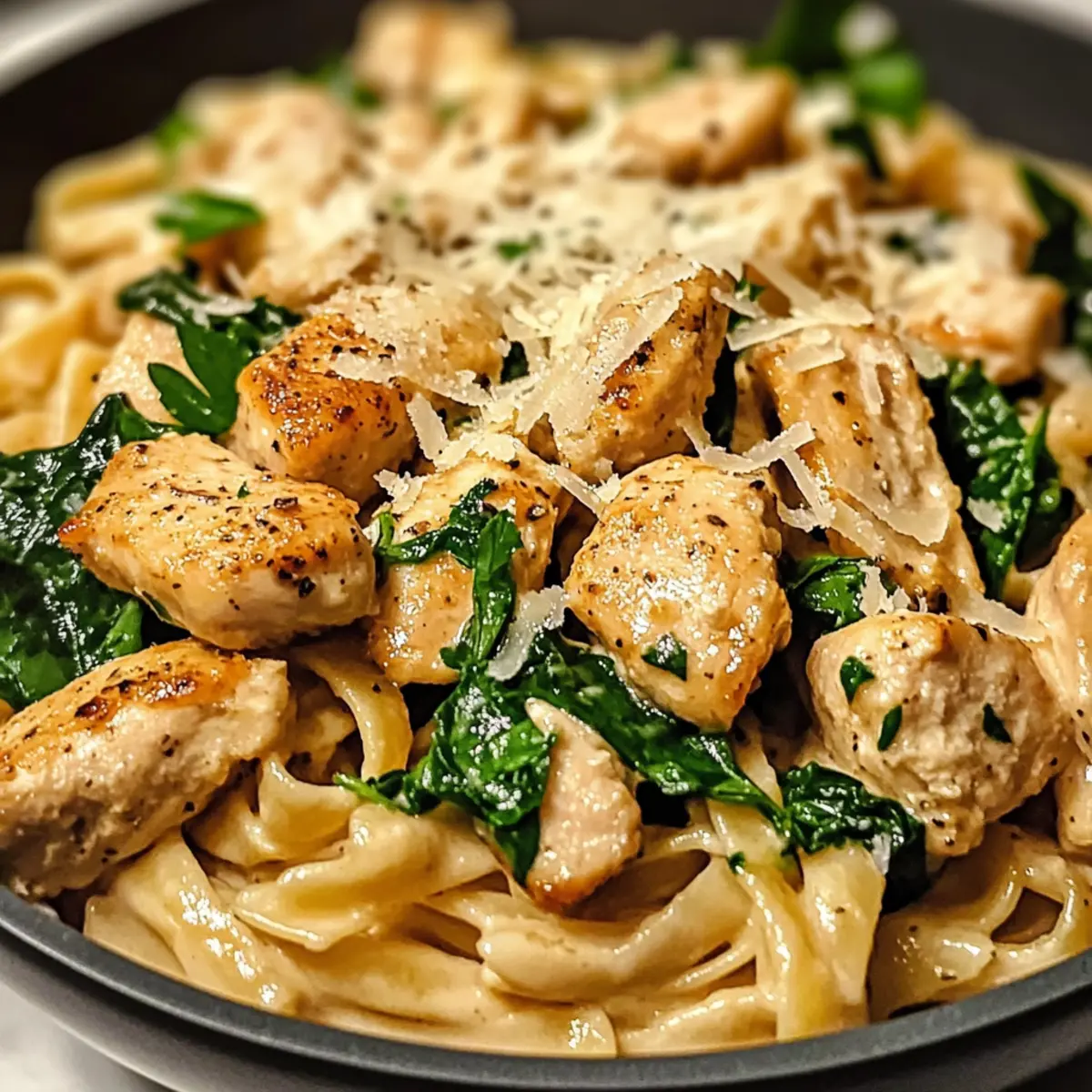 Knoblauch Parmesan Hähnchen Pasta