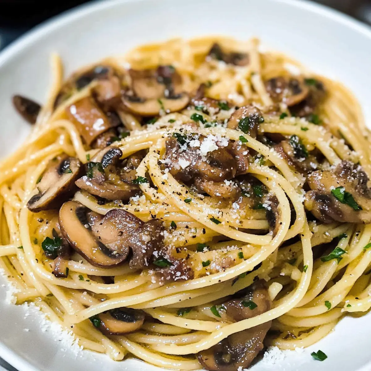 Pilz Spaghetti Aglio Olio