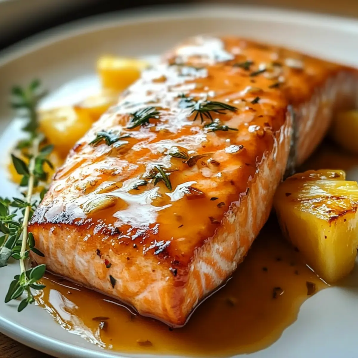 Ananas-Glasierte Lachs