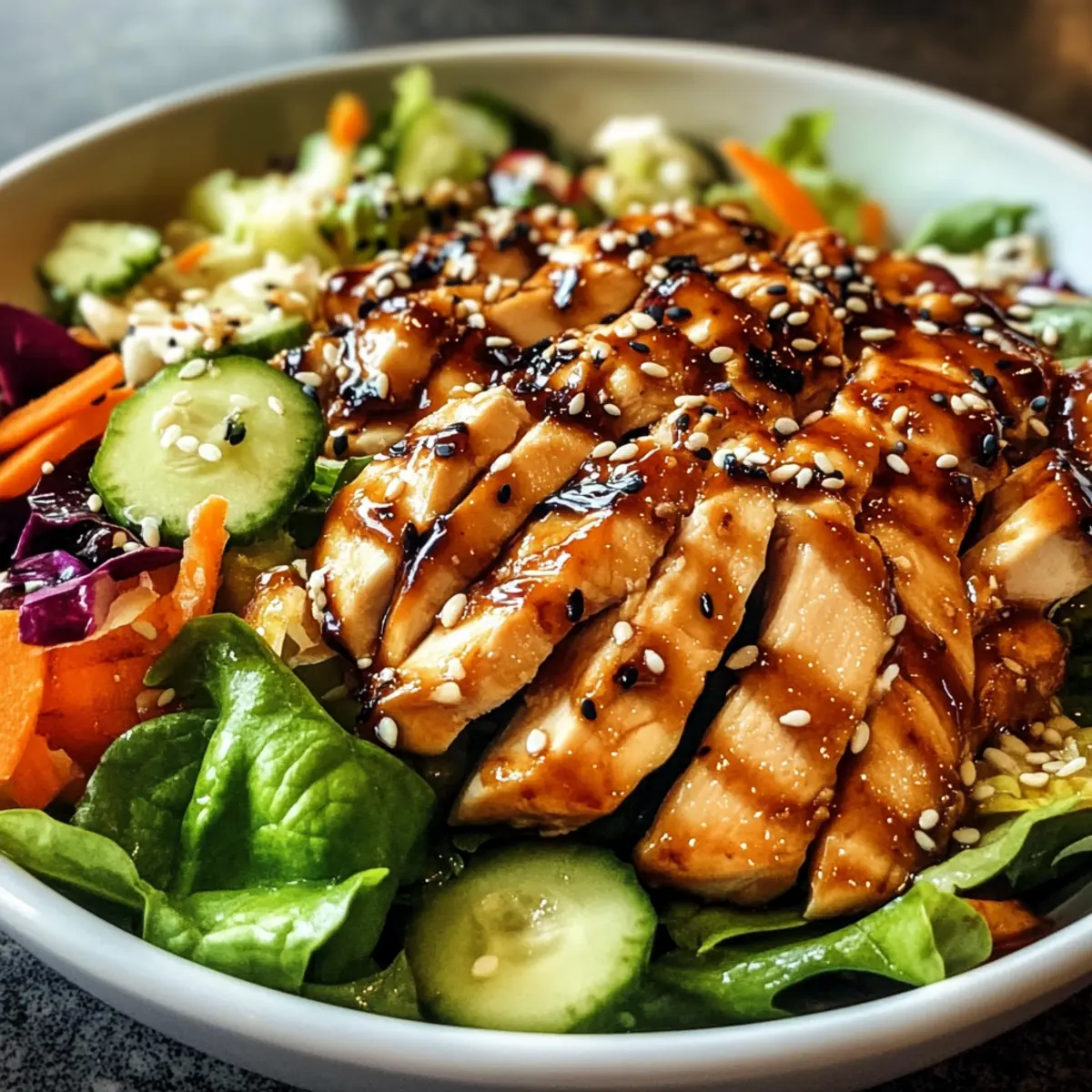 Sesam-Hähnchensalat